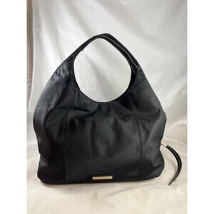 Vince Camuto Zoe Hobo Bag Purse Black Nylon Zipper Strap Expandable